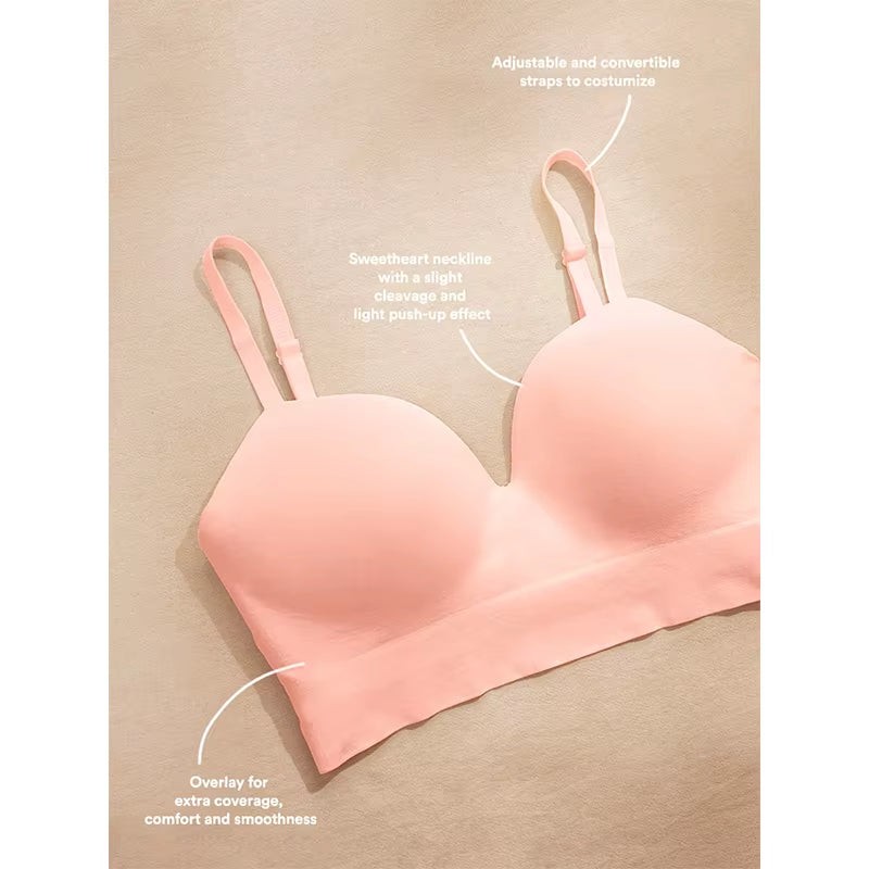 Elevate Your Comfort with Our Women's Plus Size Wireless Push-Up Bra - Perfect for Everyday Wear!