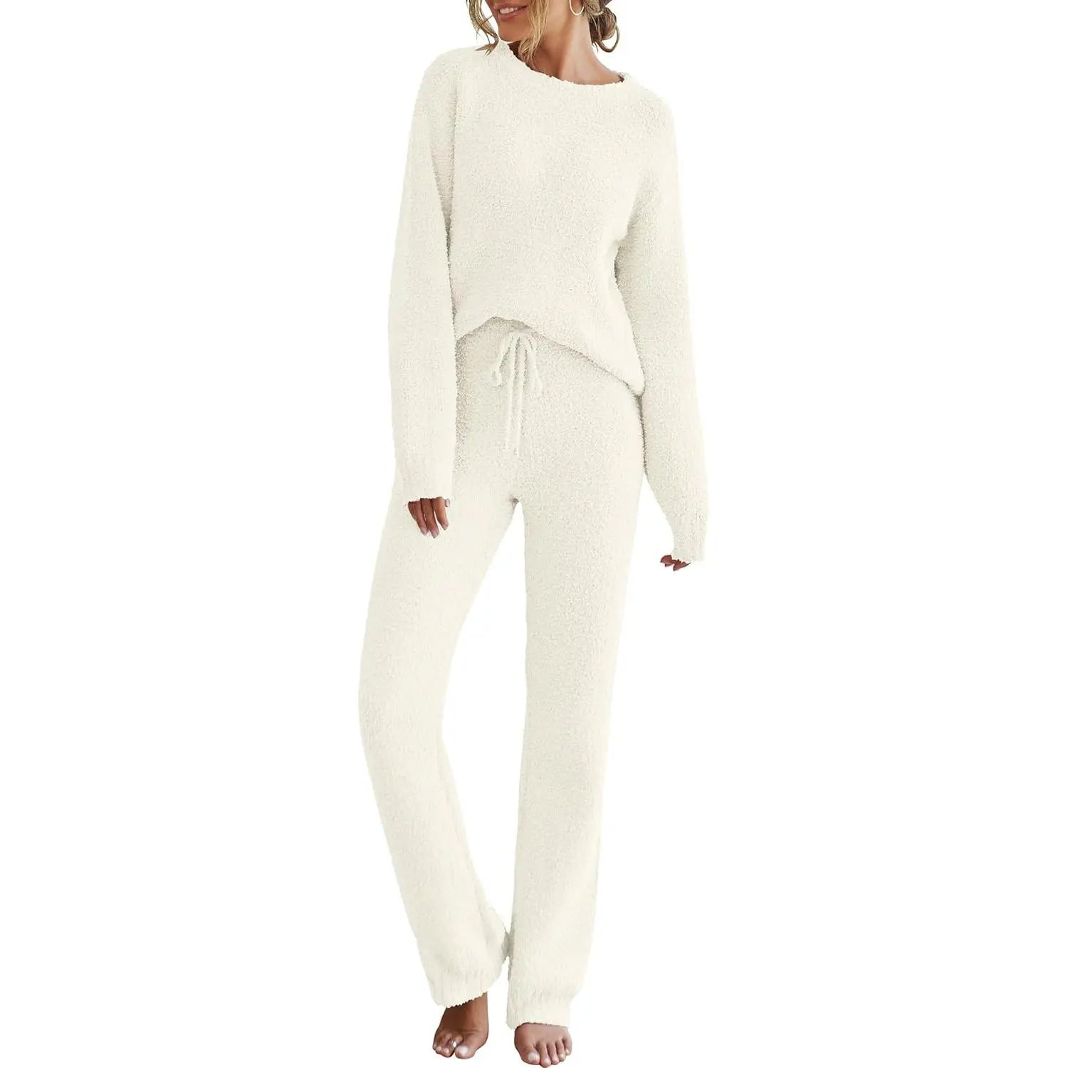 Stay Cozy and Stylish with MEROKEETY Women's Fuzzy Fleece Pajama Set - Perfect for Fall & Winter Lounging!