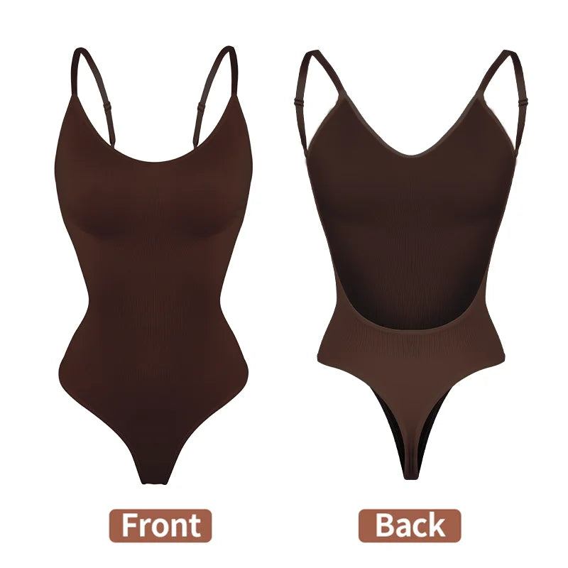 Elevate Your Elegance with Our Deep V-Neck Backless Bodysuit Shapewear - Perfect for Every Occasion!